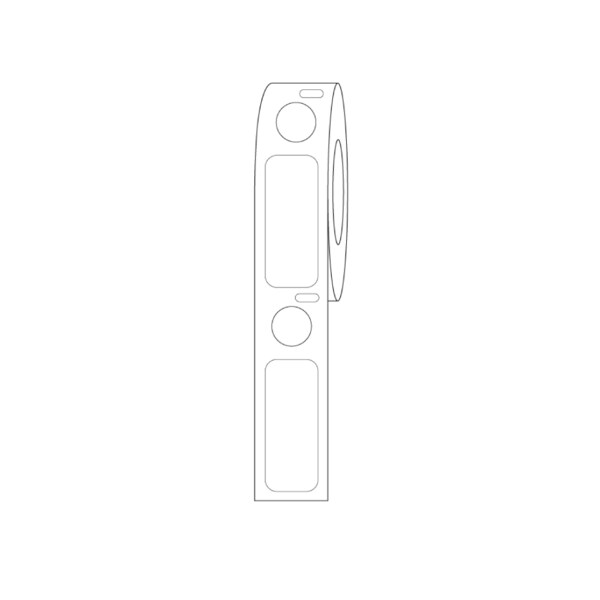 Direct Thermal Cryo 33x13mm & 9.5mm Dot for 2.0ml Tubes/Vials White